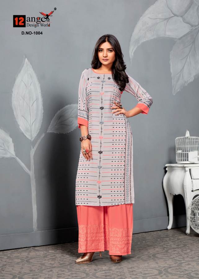 12angel By Marin Vol 2 Long Kurti With Palazzo Catalogue