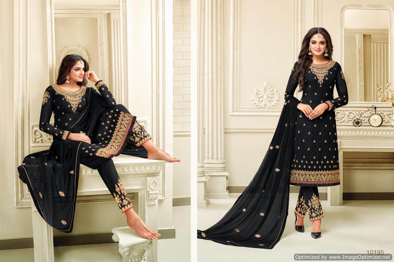 Meera Presents Zisa Vol 53 Faux Georgette Embroidered Designer Salwar Suits