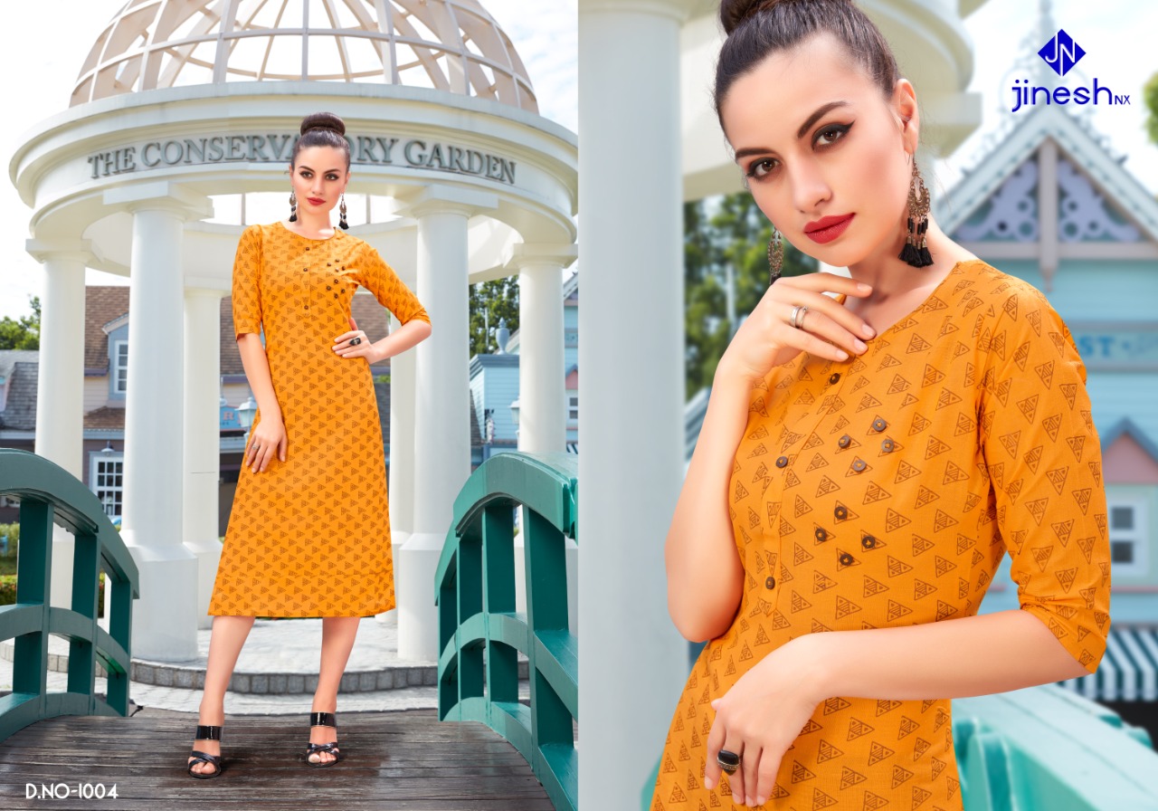 Jinesh Nx Present Essence Vol 4 Casual Wear Kurtis Collection.