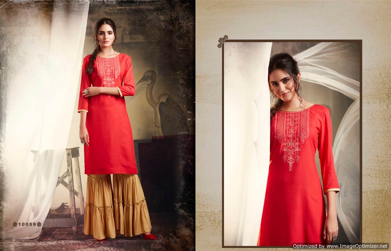 Kajree By Khanak Vol 3 Kurti With Sharara Collection