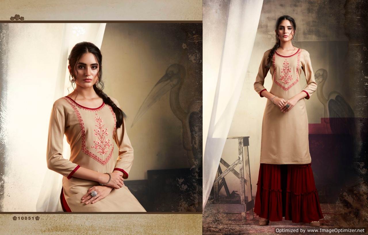 Kajree By Khanak Vol 3 Kurti With Sharara Collection