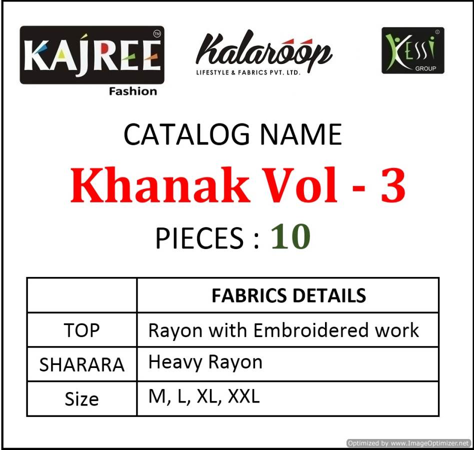 Kajree By Khanak Vol 3 Kurti With Sharara Collection