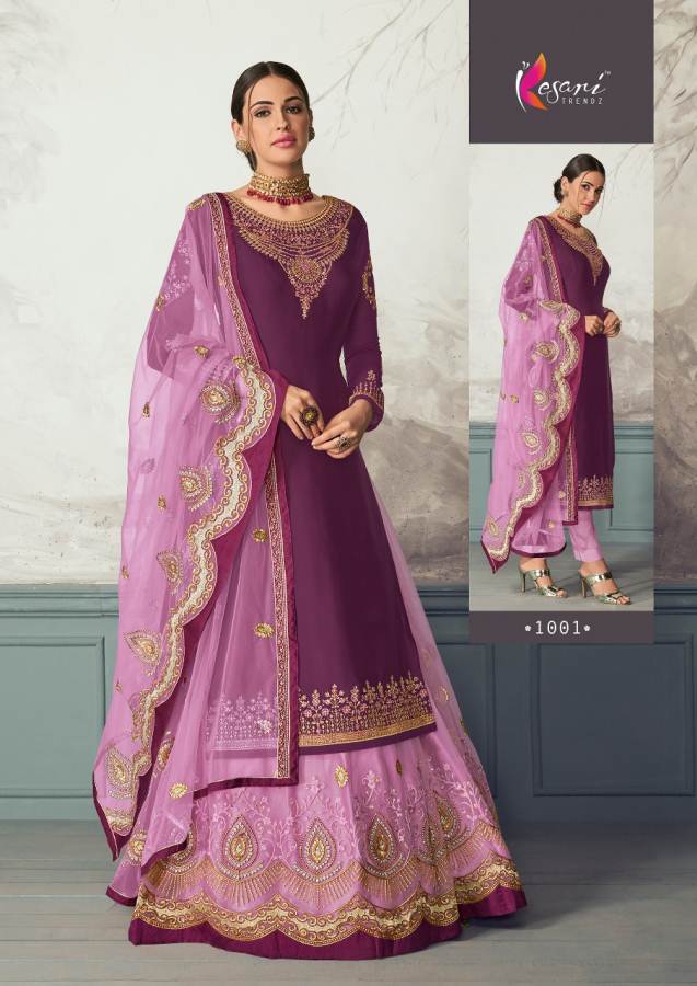 Kesari Exports Green Exclusive Designs Upada Silk Sharara Salwar Suit