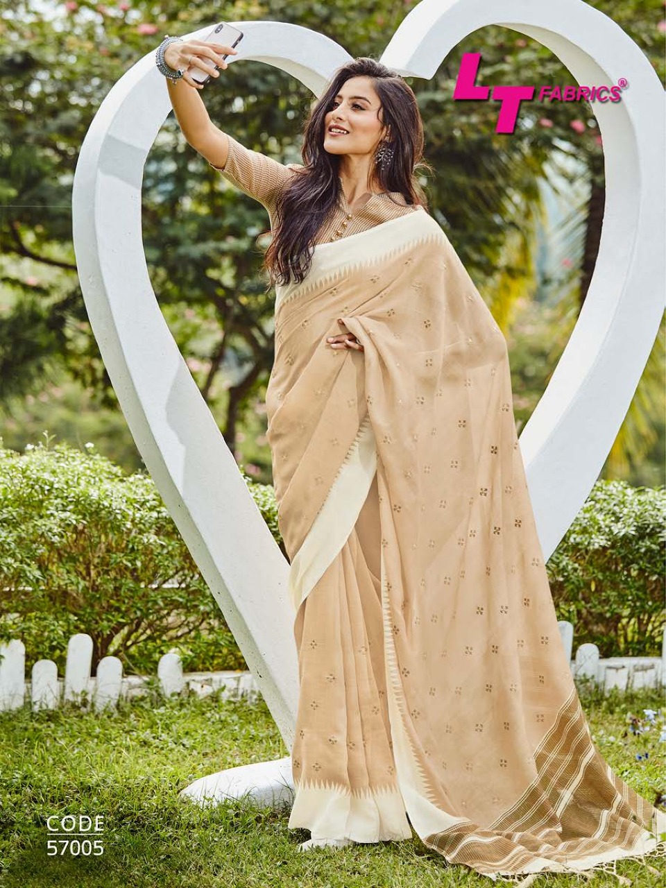 Lt Fabric Present Aashna Designer Sarees Catalogue