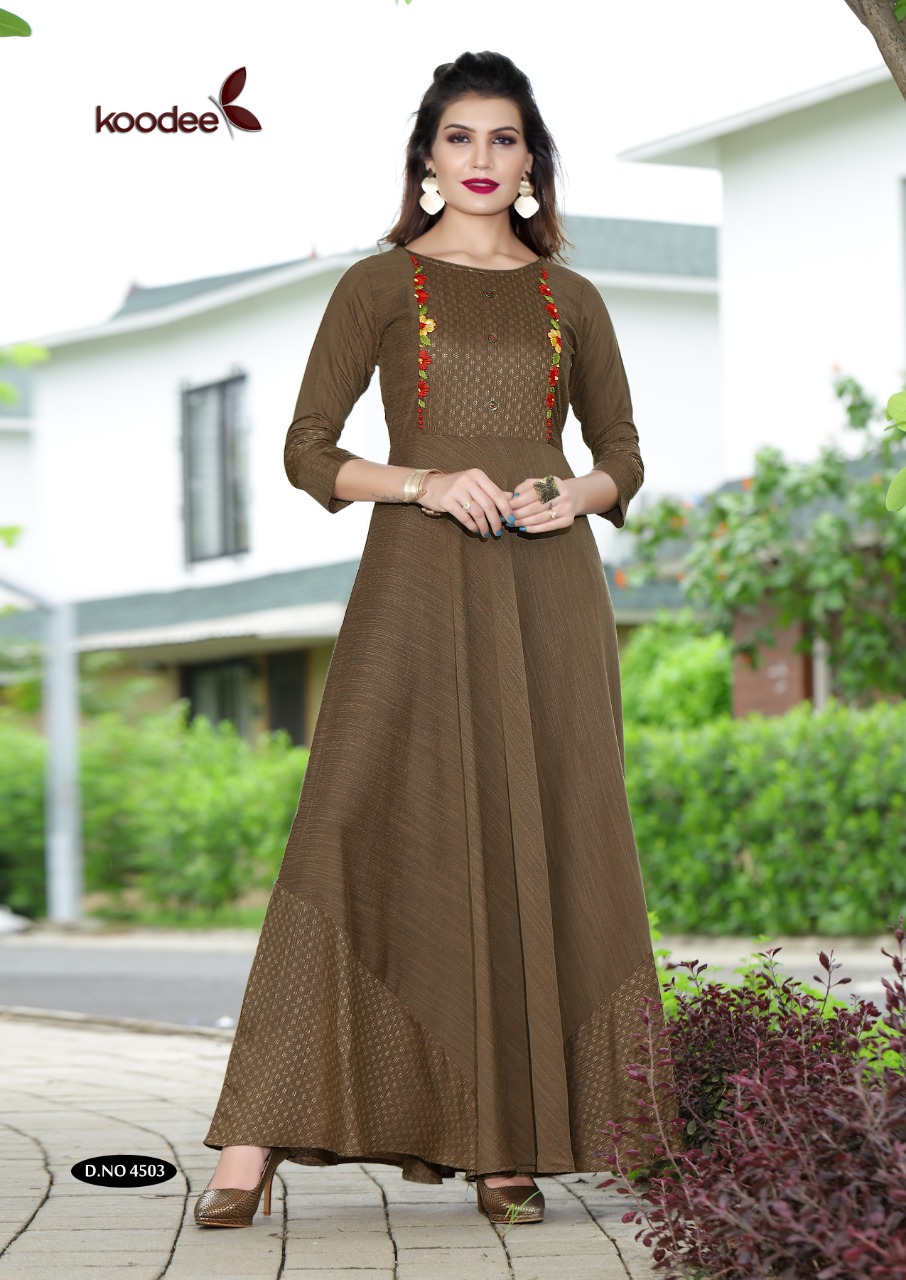 Phool By Koodee Party Wear Long Gown Types Kurtis Collection