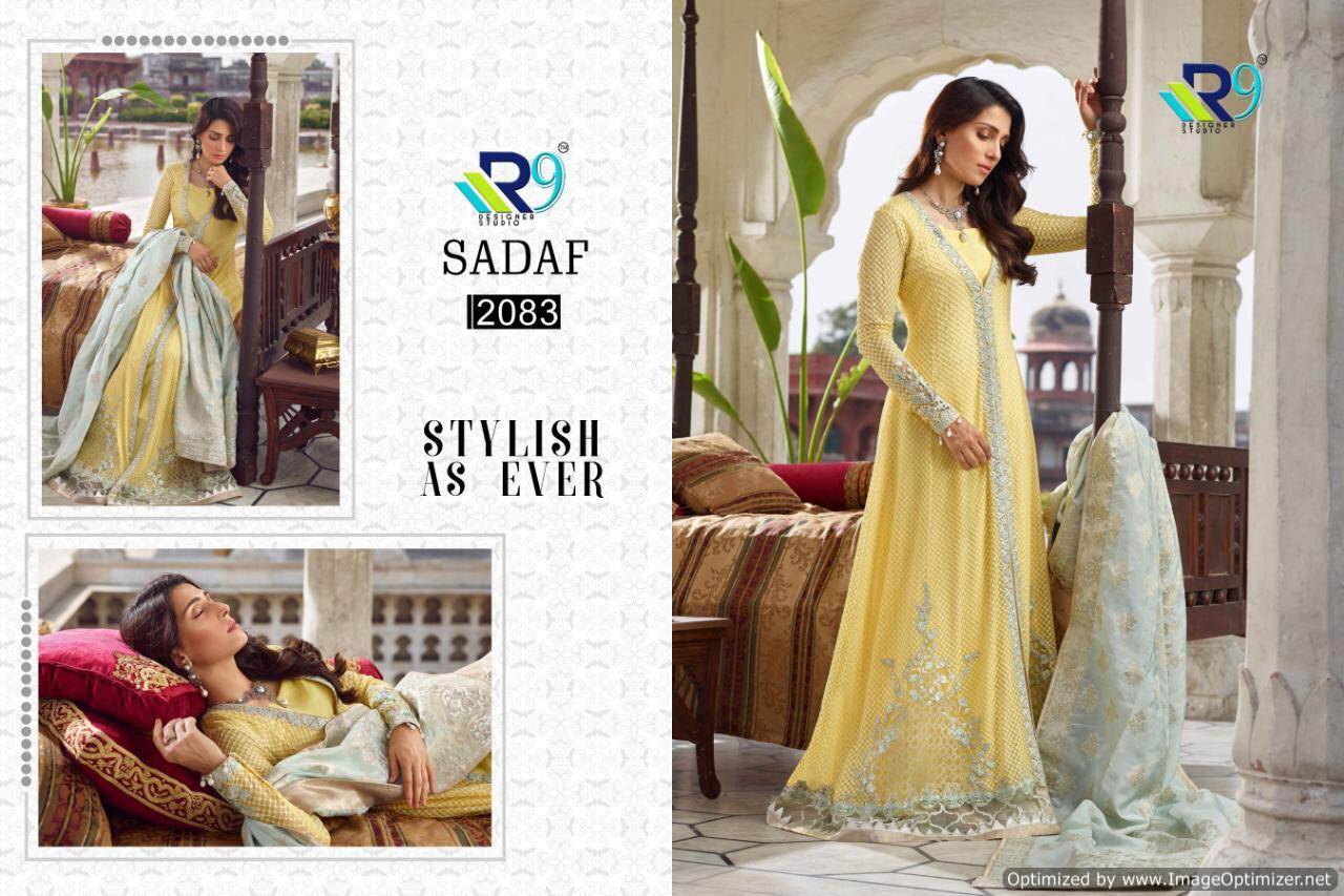 R9   By  Sadaf Heavy Faux Georgette Pakistani Salwar Suit Collection