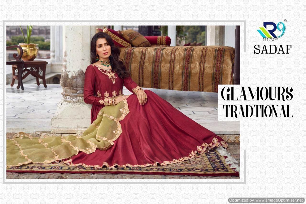 R9   By  Sadaf Heavy Faux Georgette Pakistani Salwar Suit Collection