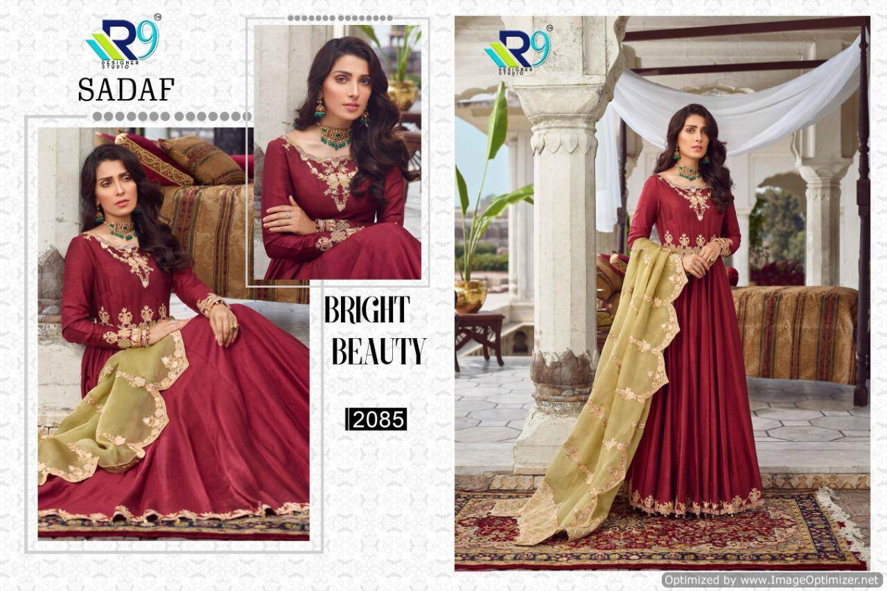 R9   By  Sadaf Heavy Faux Georgette Pakistani Salwar Suit Collection