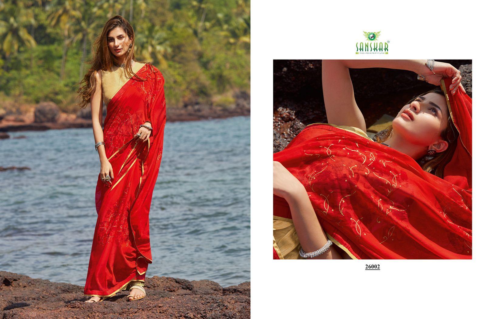 Sanskar By Suhane Pal 20 Gorgeous Look Georgette Saree Collection