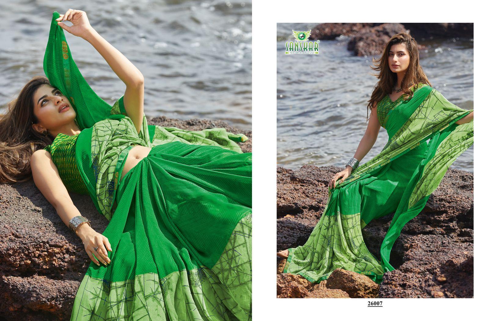 Sanskar By Suhane Pal 20 Gorgeous Look Georgette Saree Collection