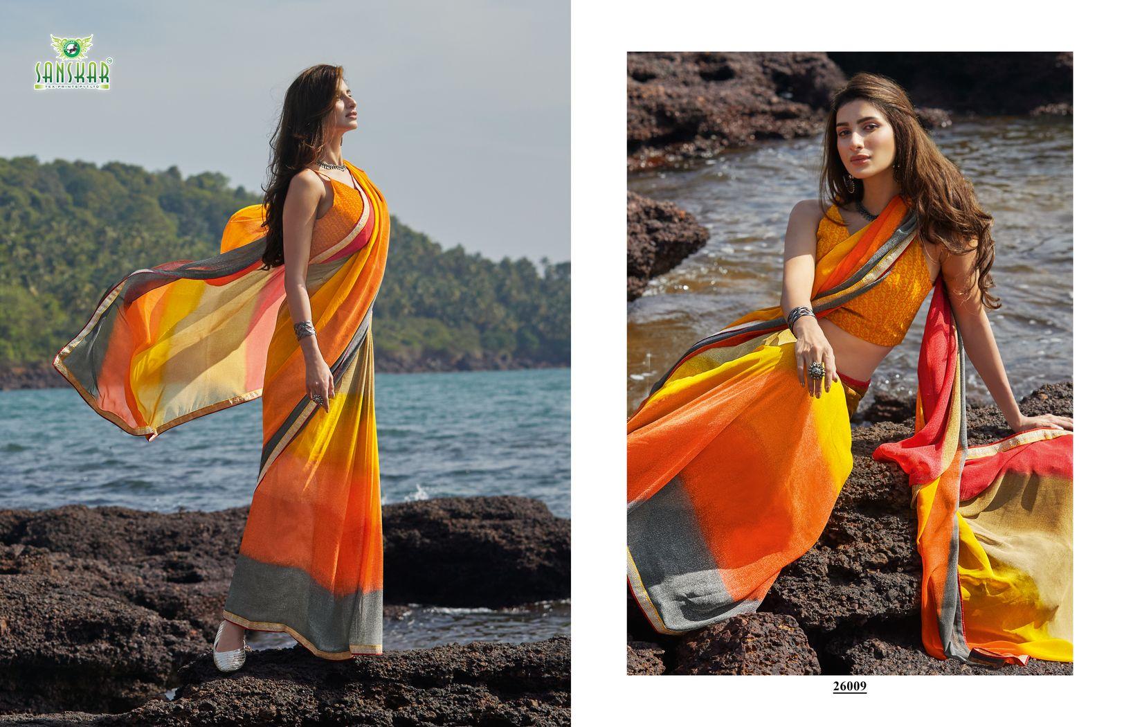 Sanskar By Suhane Pal 20 Gorgeous Look Georgette Saree Collection