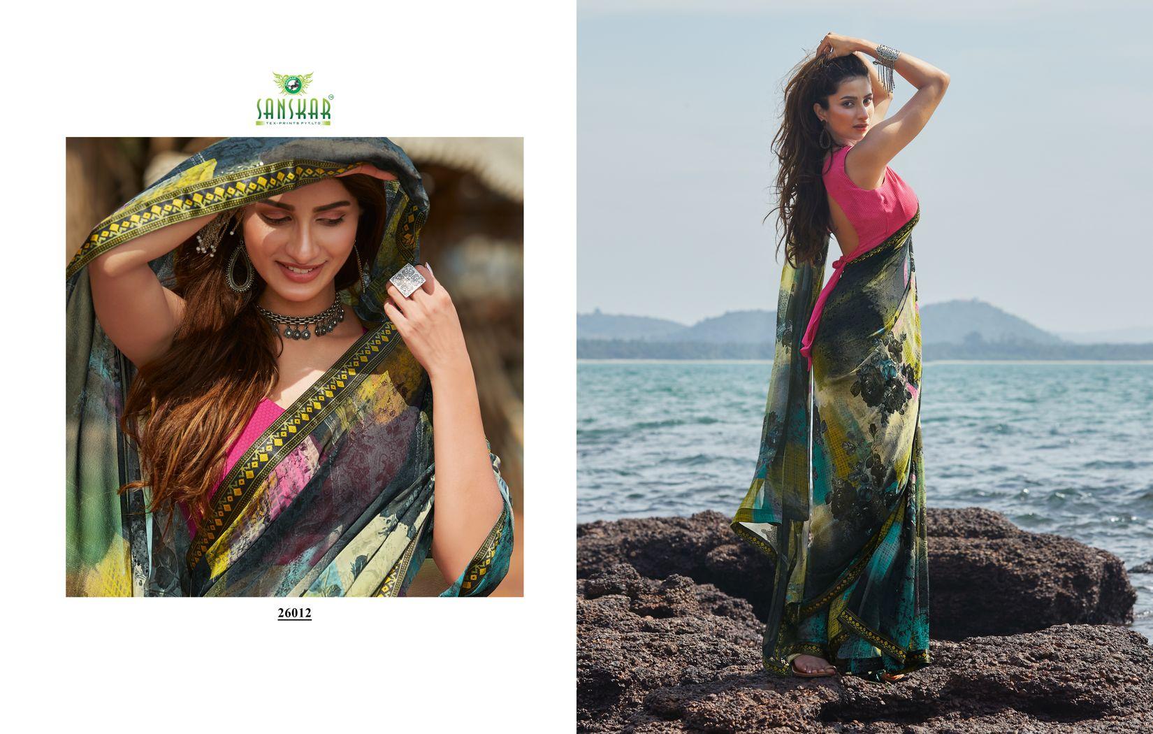 Sanskar By Suhane Pal 20 Gorgeous Look Georgette Saree Collection