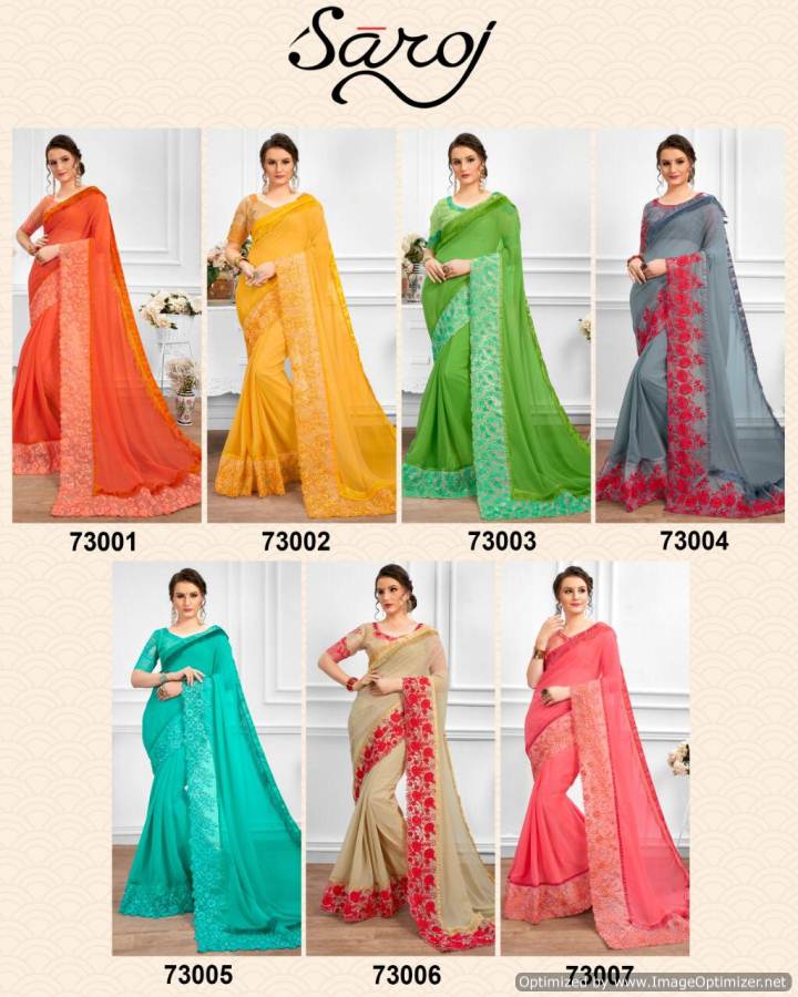 Laxminam Apurva Party Wear Designer Chiffon Saree Collection Catalog