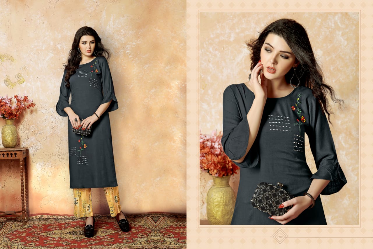 Shaivee Present Senorita Kurtis With Plazzo Catalogue