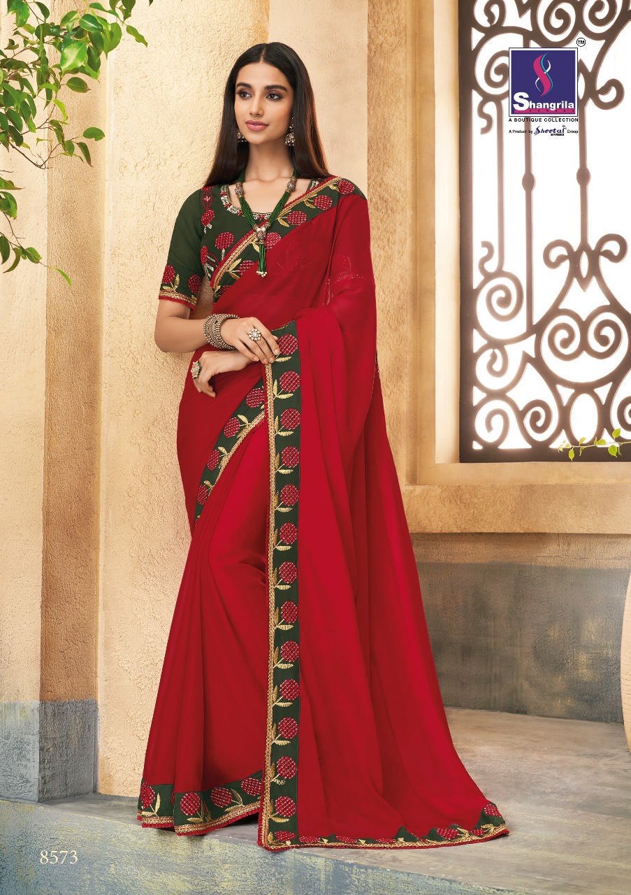 Shangrila Present Gulmarg Party Wear Designer Sarees Catalogue