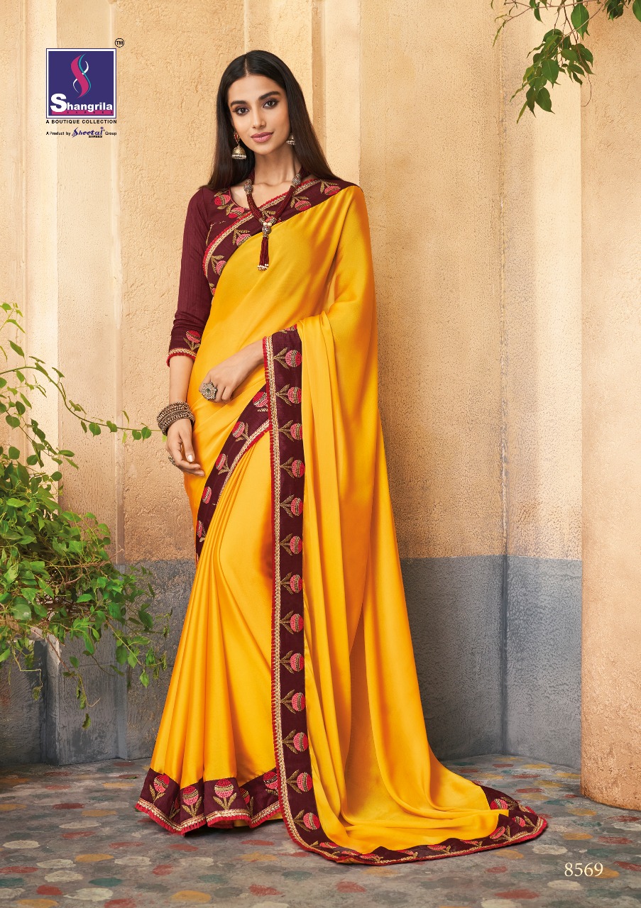 Shangrila Present Gulmarg Party Wear Designer Sarees Catalogue