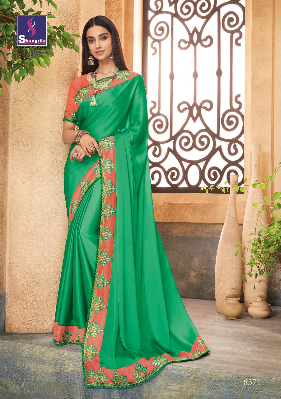 Shangrila Present Gulmarg Party Wear Designer Sarees Catalogue