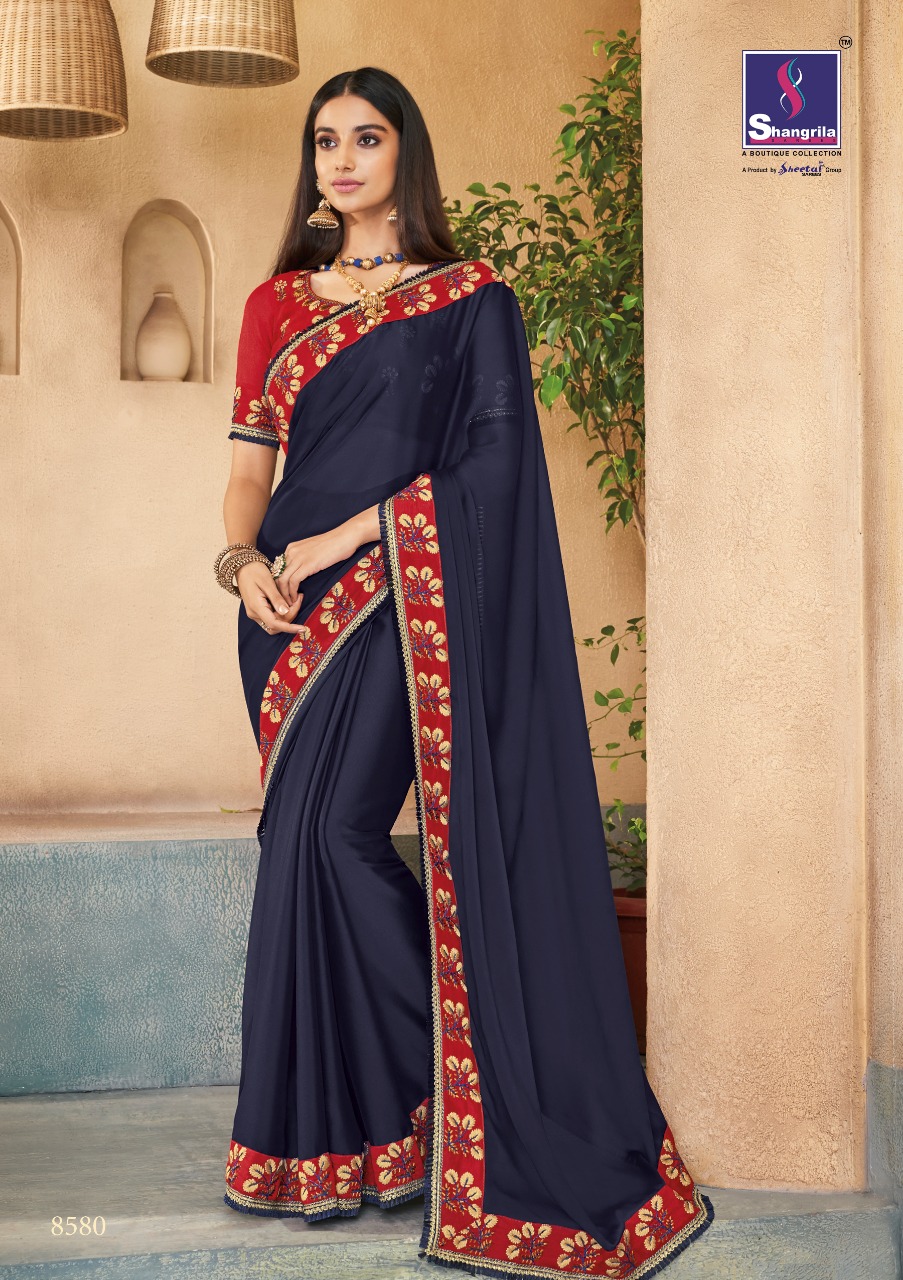 Shangrila Present Gulmarg Party Wear Designer Sarees Catalogue