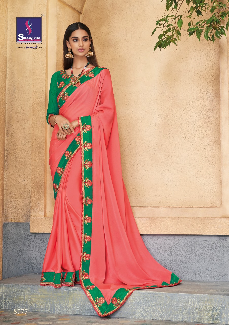 Shangrila Present Gulmarg Party Wear Designer Sarees Catalogue