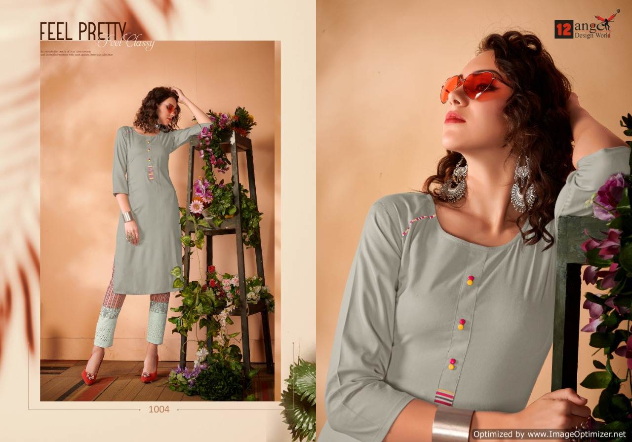 12angel Present Casimiro Casual Wear Kurtis Catalogue