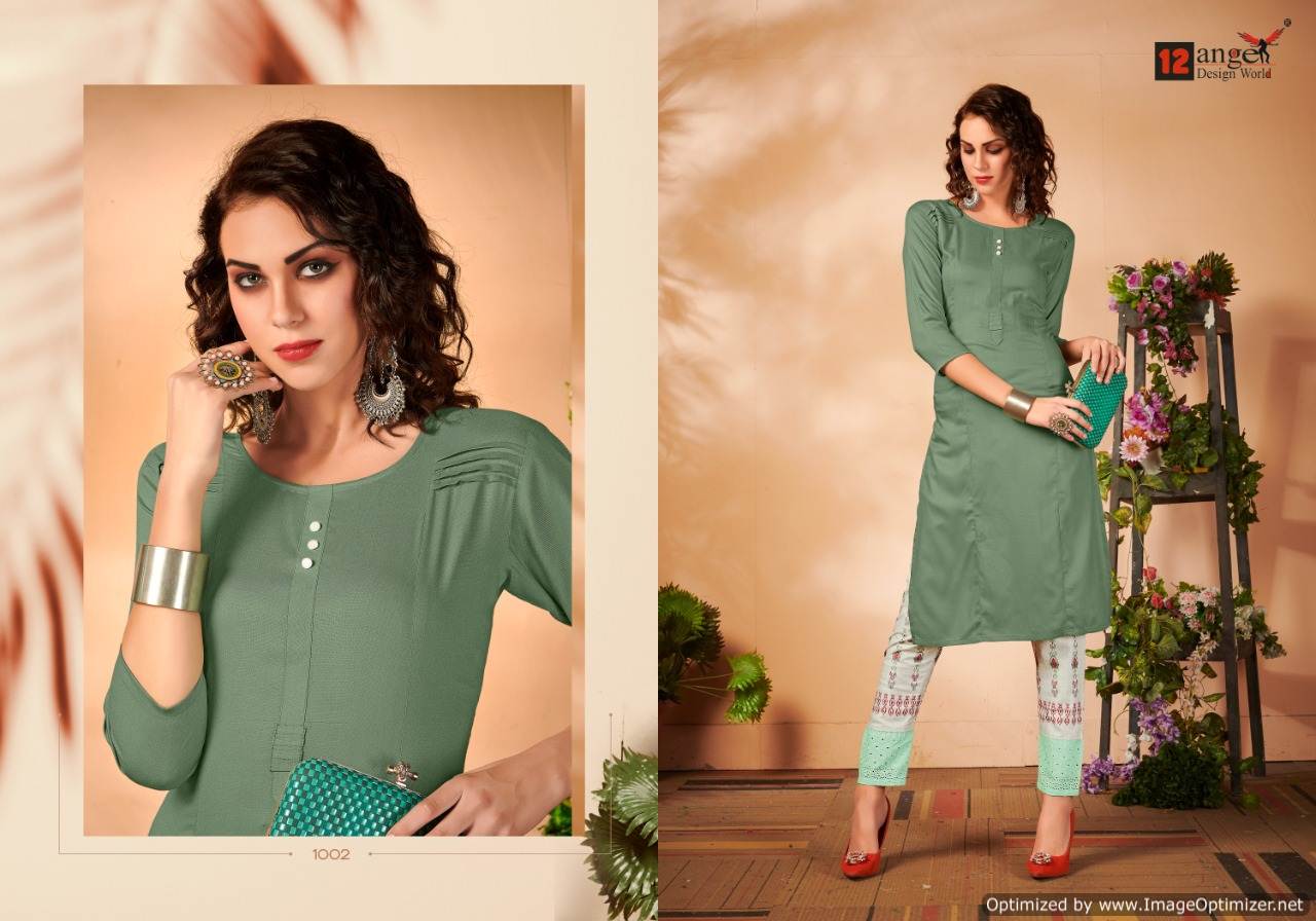 12angel Present Casimiro Casual Wear Kurtis Catalogue