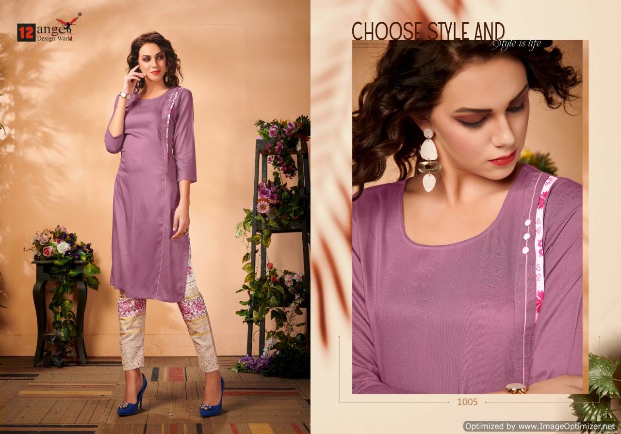 12angel Present Casimiro Casual Wear Kurtis Catalogue