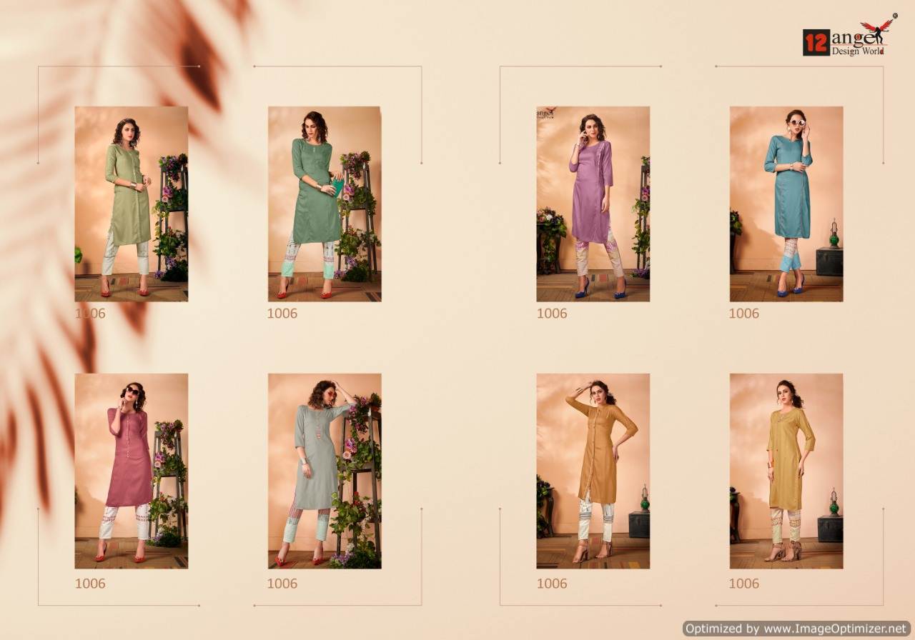 12angel Present Casimiro Casual Wear Kurtis Catalogue