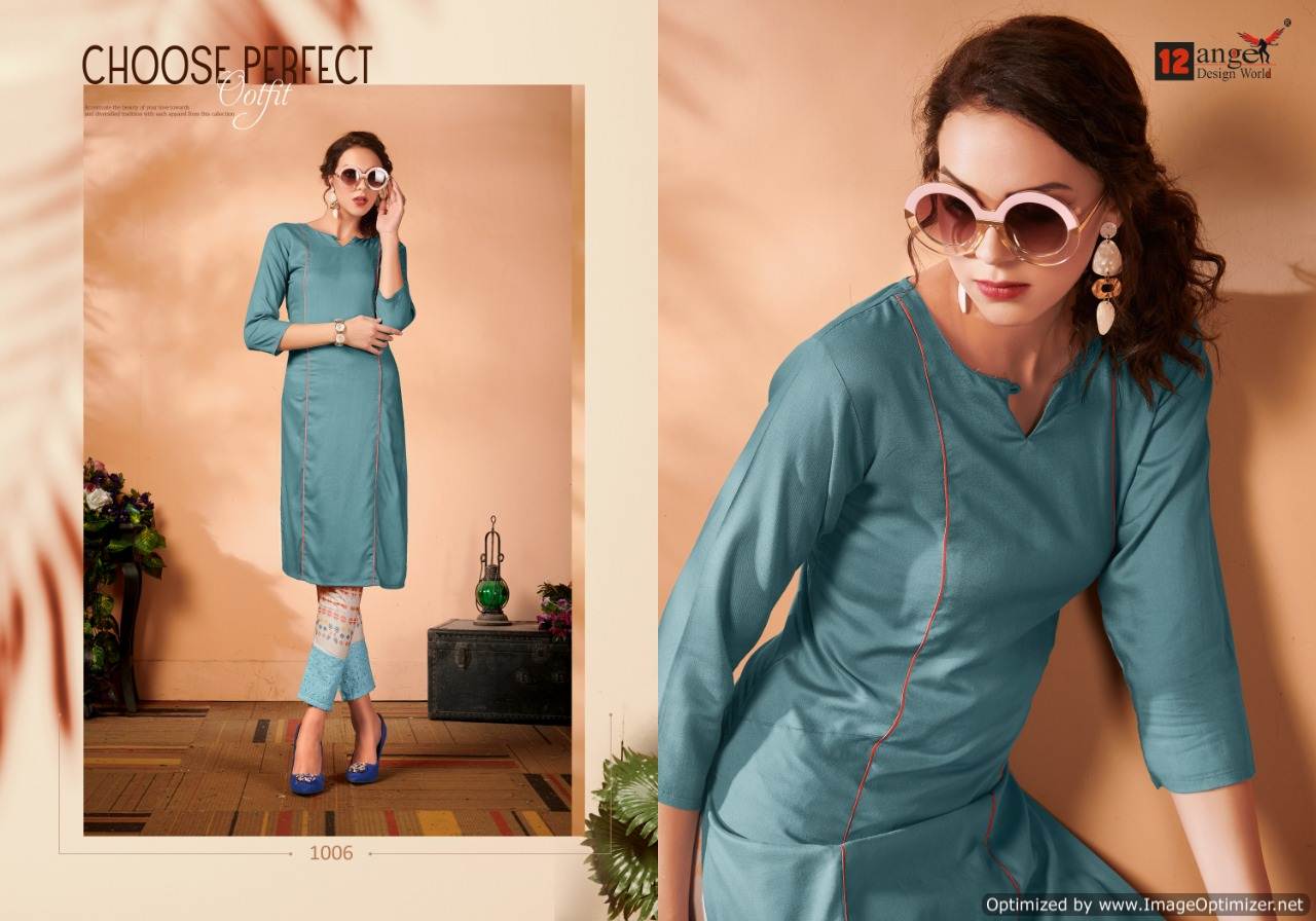 12angel Present Casimiro Casual Wear Kurtis Catalogue