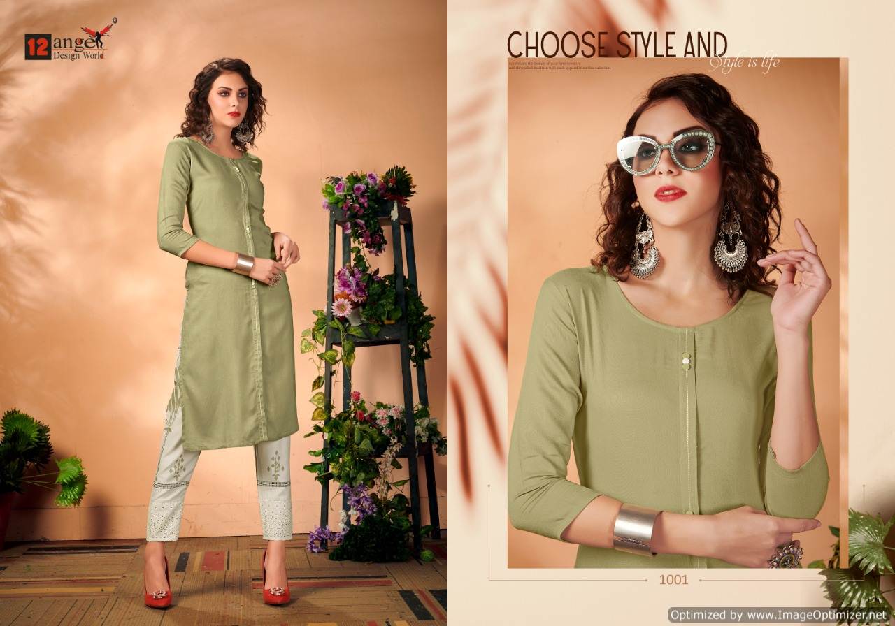 12angel Present Casimiro Casual Wear Kurtis Catalogue