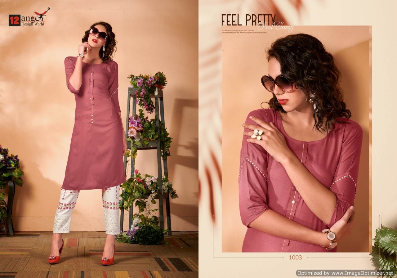 12angel Present Casimiro Casual Wear Kurtis Catalogue