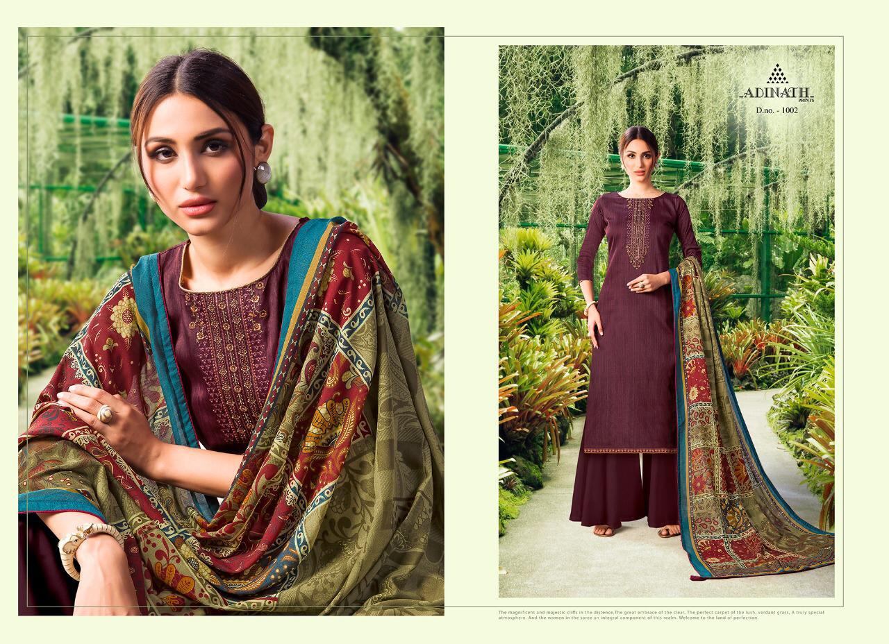 Adinath Prinrs Present Sehar Dress Material Catalogue