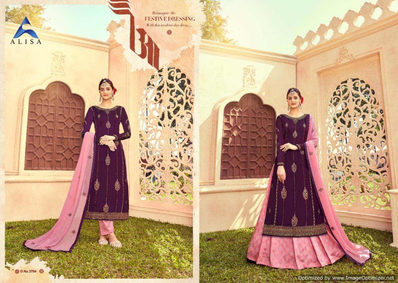 Alisa Present Musk Embroidered Salwar Suits Collection.