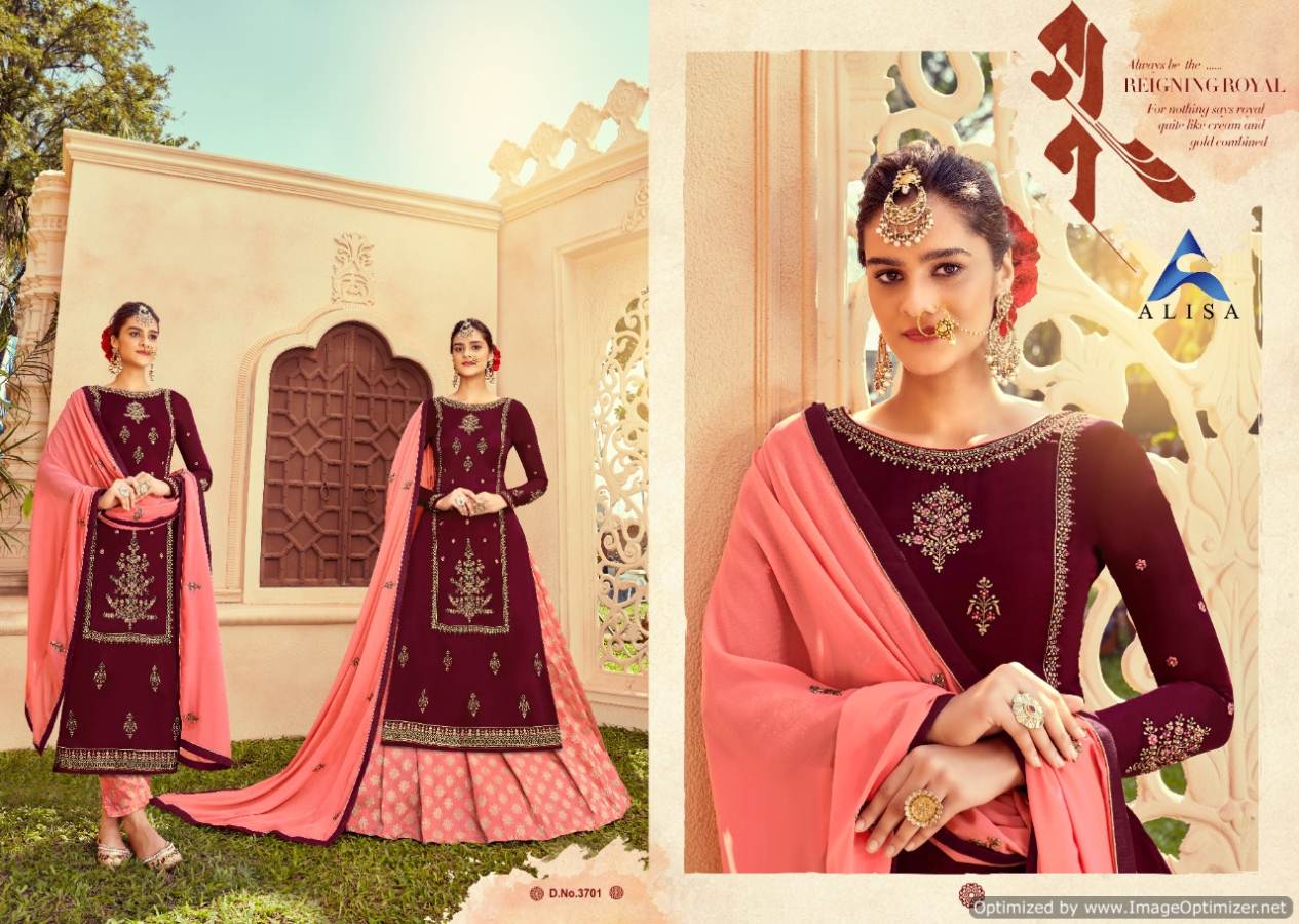 Alisa Present Musk Embroidered Salwar Suits Collection.