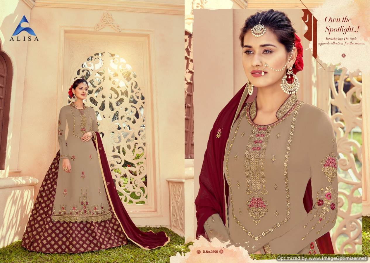 Alisa Present Musk Embroidered Salwar Suits Collection.