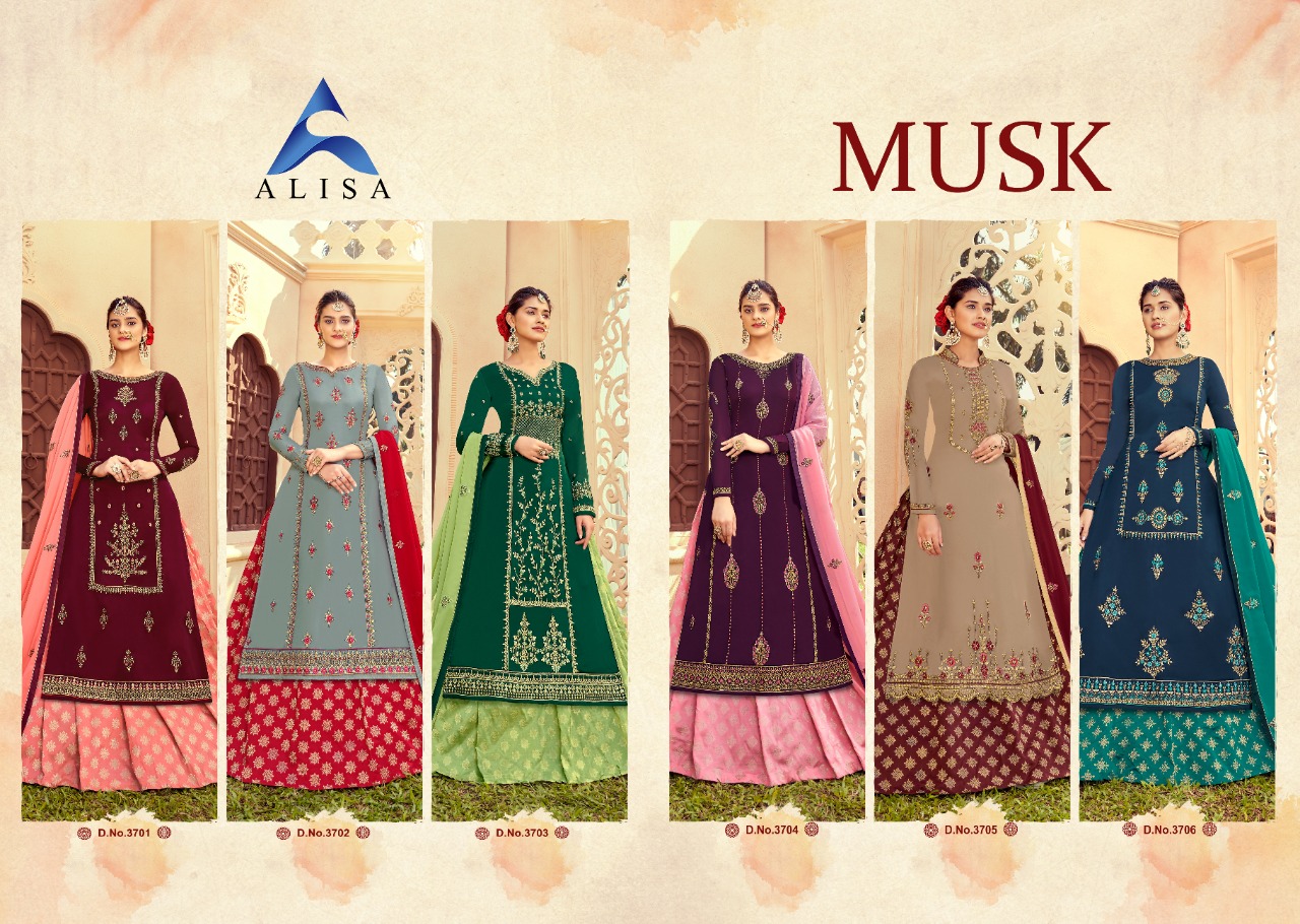 Alisa Present Musk Ghaghra Wedding Wear  Catalogue