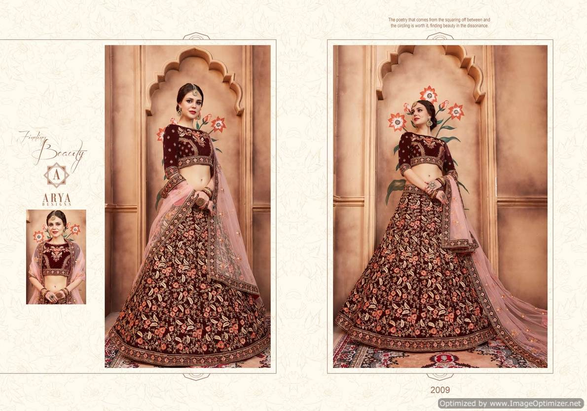 Arya Presents Florals 2 Heavy Designer Lehenga Wholesaler