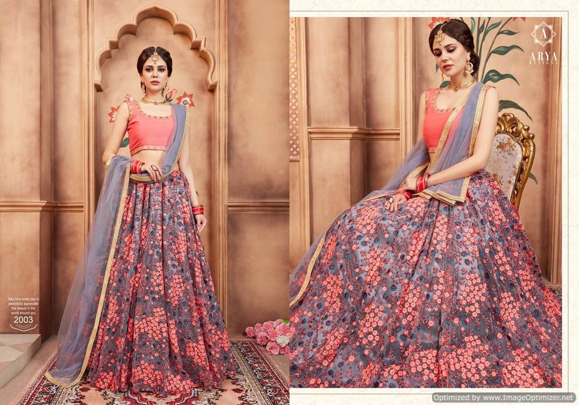 Arya Presents Florals 2 Heavy Designer Lehenga Wholesaler