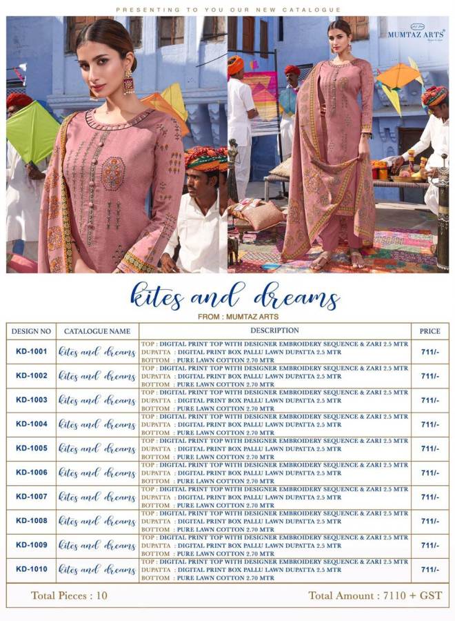 Mumtaz Present Kites And Dreams Dress Material Collection.