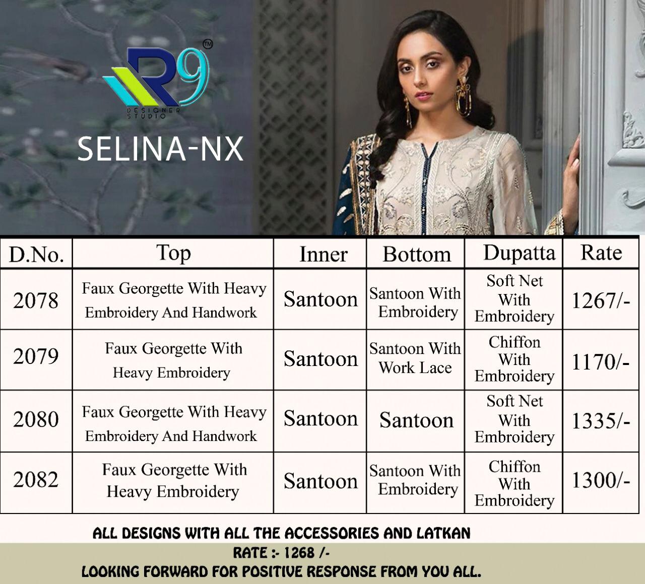 R9 Present Selina Nx Pakistani Salwar Suits Collection.