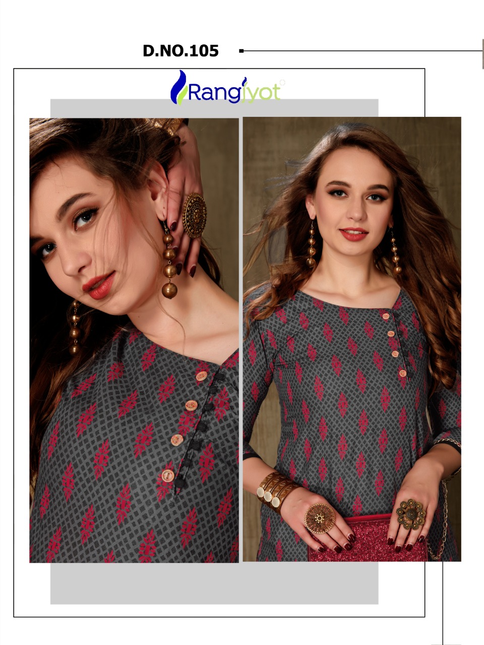 Rangjyot  Present Nagma Vol 1 Kurtis Catalogue