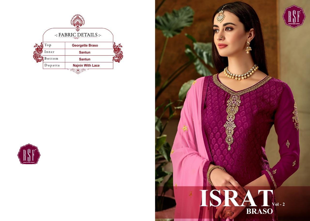 Rsf Present Israt Braso Vol 2 Salwar Suits Collection.