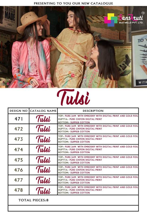 Sanskruti Present Tulsi Dress Material Collection.