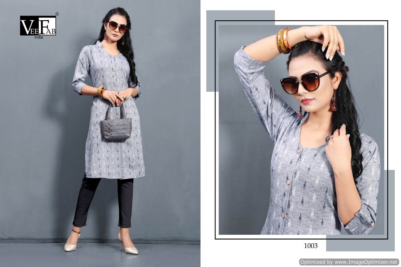 Vf Present Queen Casual Wear Printed Kurtis Catalogue.