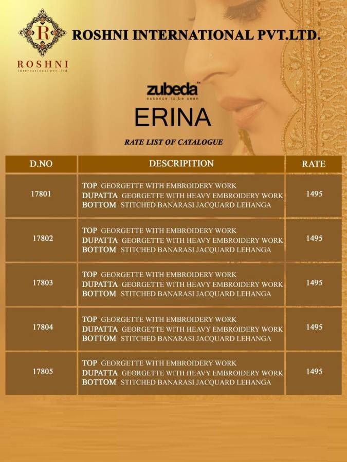 Zubeda Present Erina Embroidery Salwar Suits Collection.