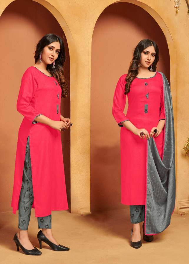 12angle Present Ishita Kurtis With Pant And Dupatta Collection