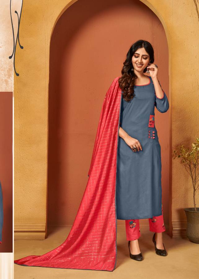 12angle Present Ishita Kurtis With Pant And Dupatta Collection