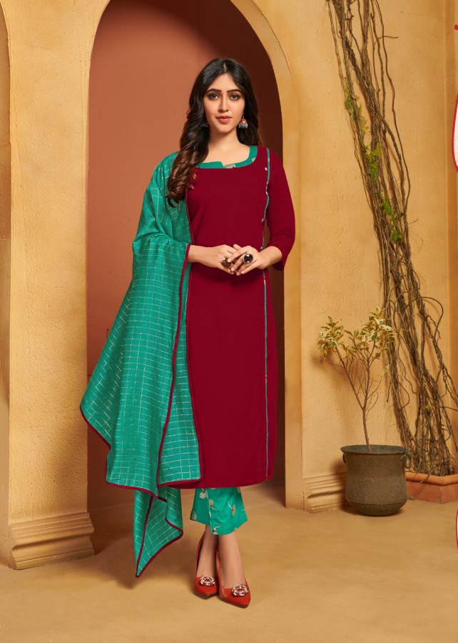 12angle Present Ishita Kurtis With Pant And Dupatta Collection