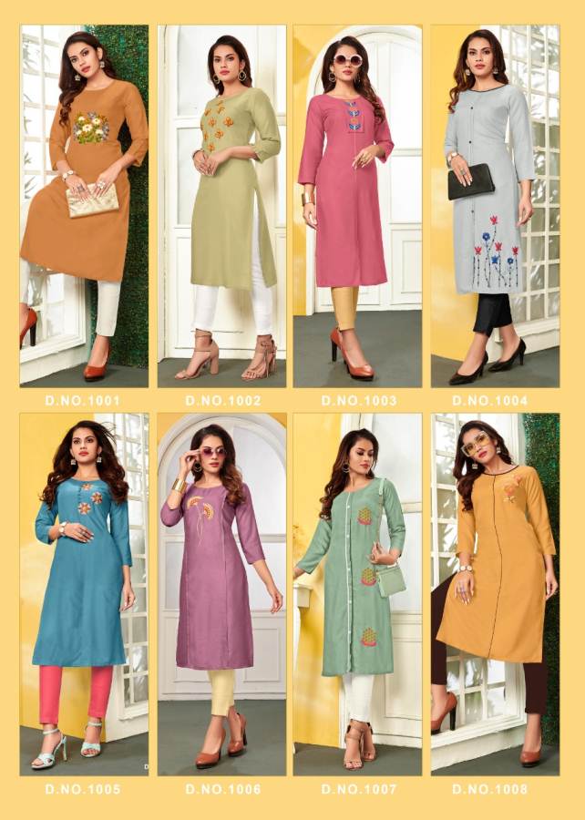 12angel Present Tiktok Casual Wear Kurtis Catalogue