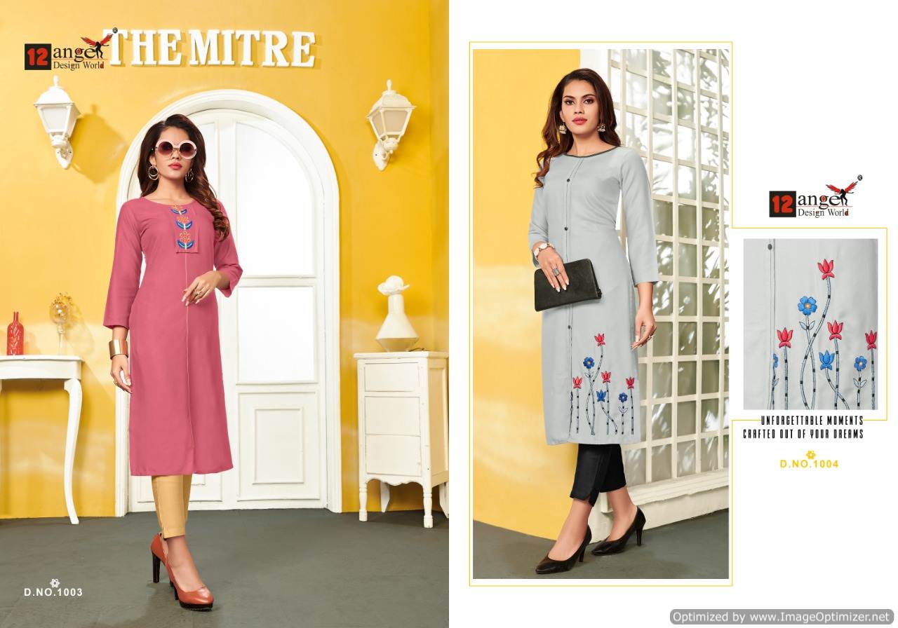 12angel Present Tiktok Casual Wear Kurtis Catalogue