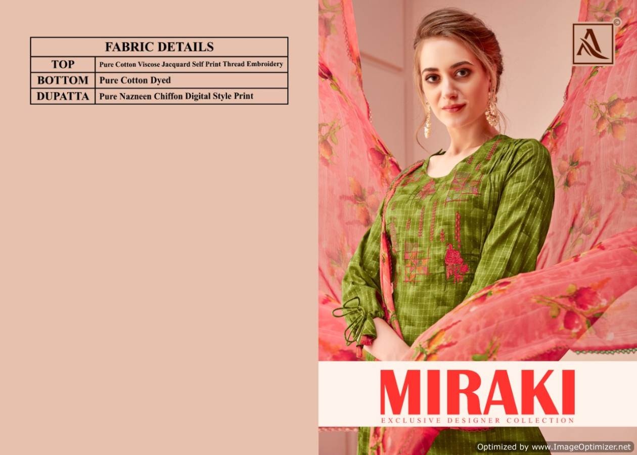 Alok Present Miraki Pure Cotton Designer Dress Material